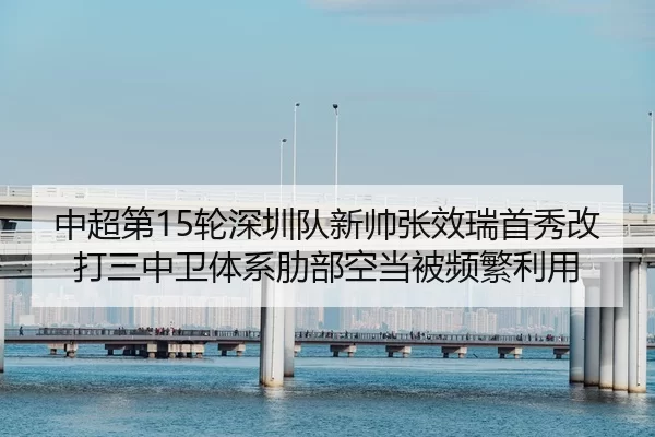 中超第15轮深圳队新帅张效瑞首秀改打三中卫体系肋部空当被频繁利用